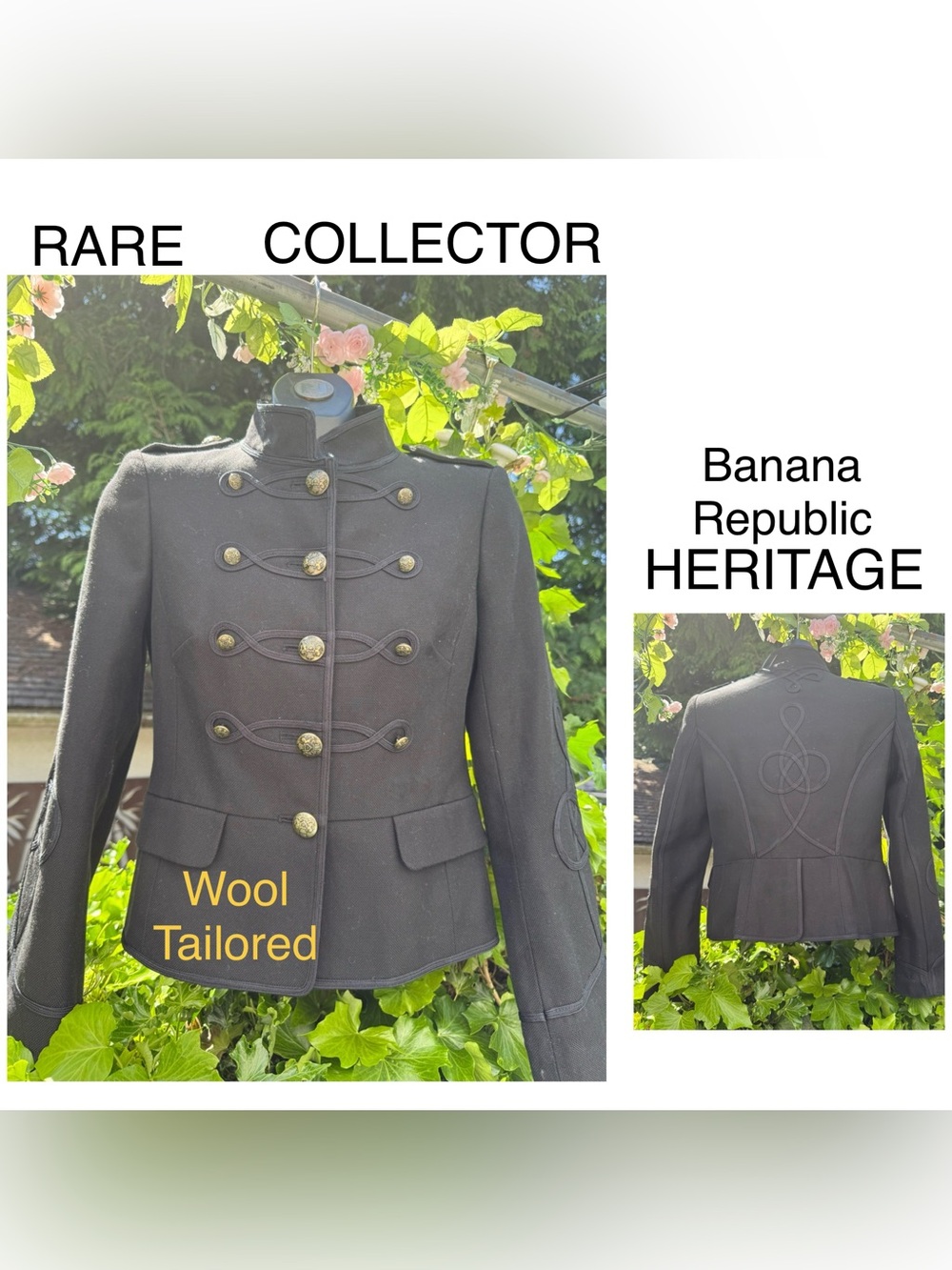 BR Heritage Line Military jacket Stradivarius, tailored wool & cotton